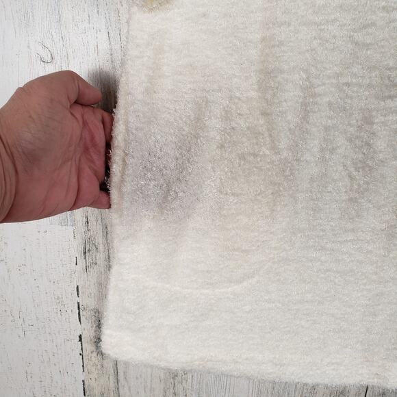 NWT Ambrielle Pristine Ivory Super Soft Open Front House Coat Women's Size Small - Picture 7 of 12